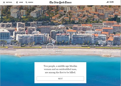Uma informação multimédia do "New York Times" que dá uma visão global do que aconteceu em Nice